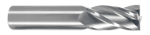 End Mill, Single End, 4 Flute, Center Cutting, 3/8" Shank